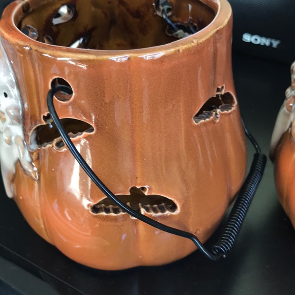Set of 2 Lang Pumpkin Candle Holders - Picture 5 of 12